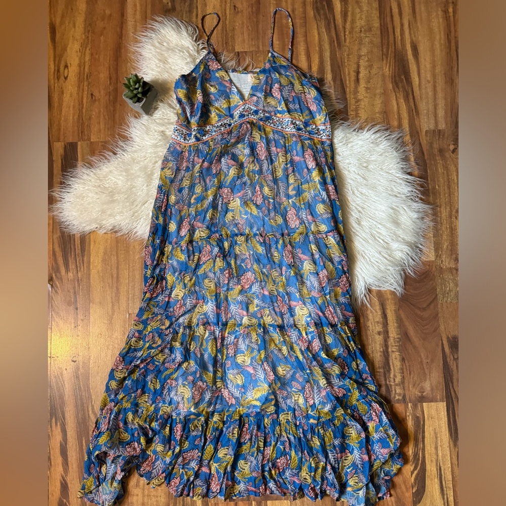 Anthropologie Verb By Pallavi Singhee Vineyard Tiered Maxi Dress - Picture 2 of 10